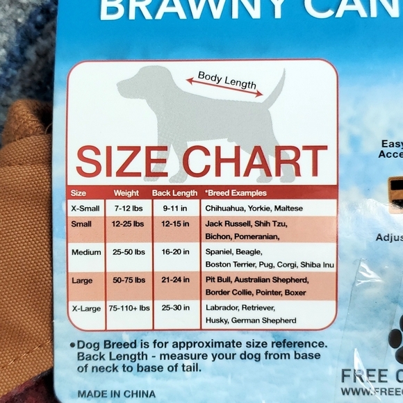 Dog Coat XS, Reversible - Canvas/Flannel - Picture 5 of 5